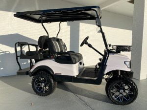 White Renegade Scout Lithium Golf Cart 02
